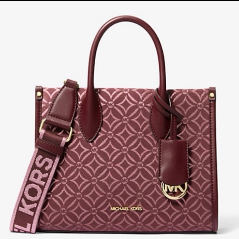 Michael Kors Small Oxblood Multi Mirella Tote